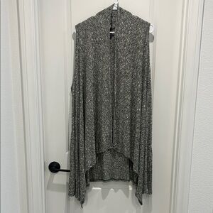 Gray Open Front Women's Sweater
